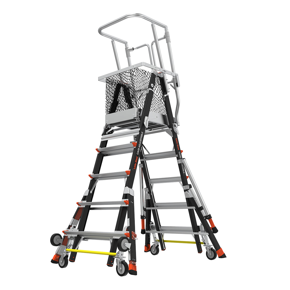 Escalera de Plataforma con Jaula de Seguridad 5' - 9' (1.52 m - 2.74 m) Fibra de Vidrio Tipo IAA Adjustable Safety Cage Little Giant 18509-817
