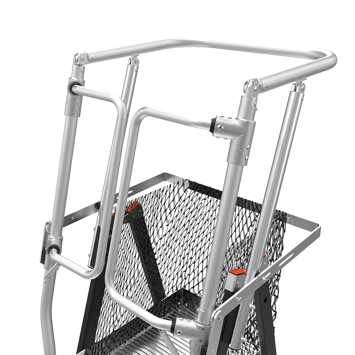 Escalera de Plataforma con Jaula de Seguridad 8' - 14' (2.44 m - 4.27 m) Fibra de Vidrio Tipo IAA Adjustable Safety Cage Little Giant 18515-817