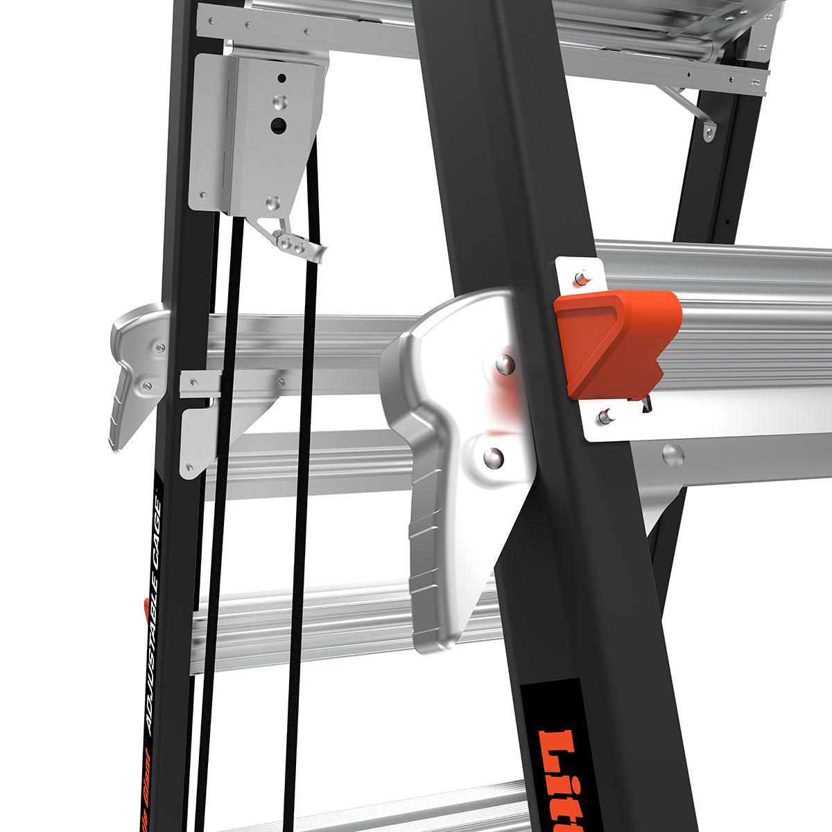 Escalera de Plataforma con Jaula de Seguridad 8' - 14' (2.44 m - 4.27 m) Fibra de Vidrio Tipo IAA Adjustable Safety Cage Little Giant 18515-817
