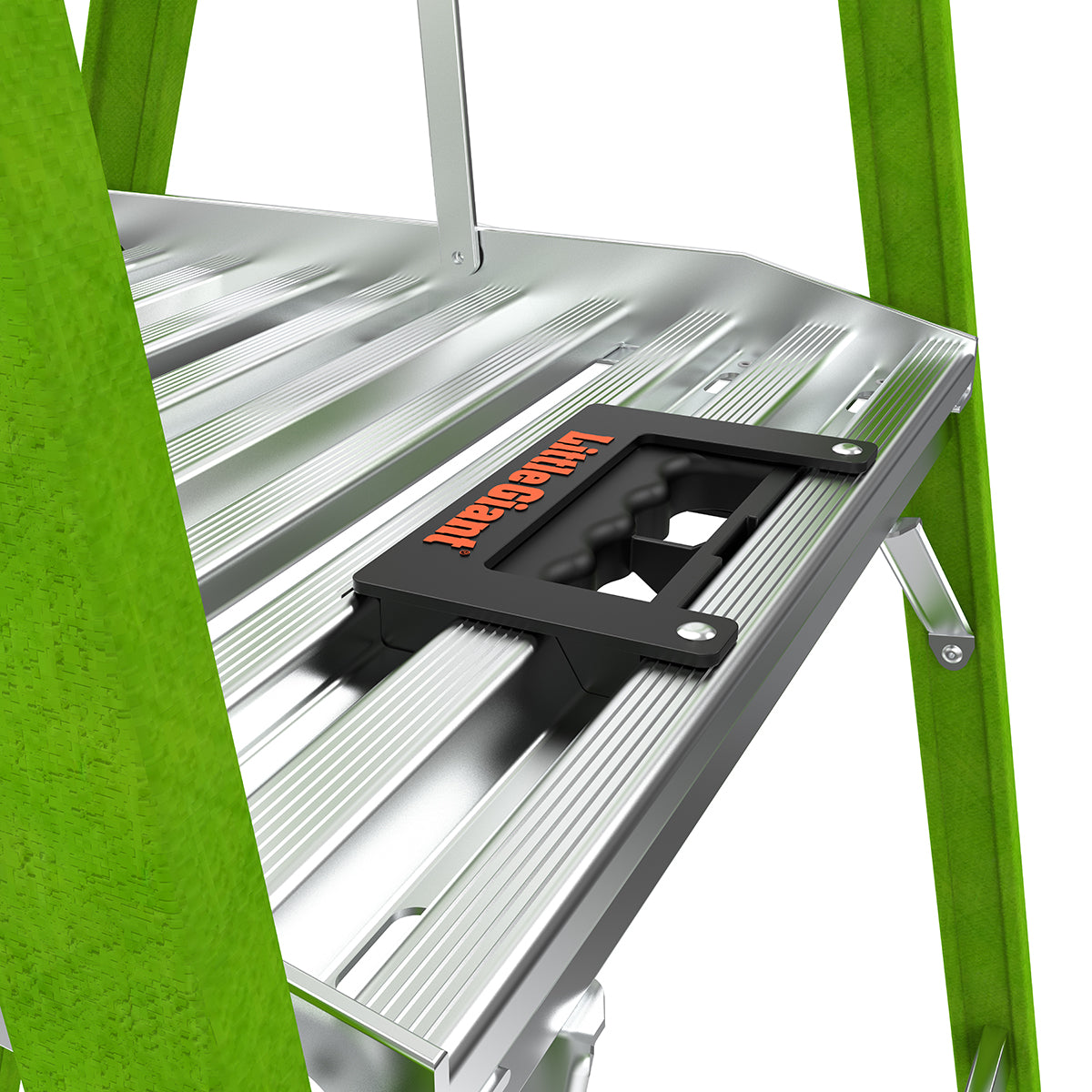 Escalera de Plataforma con Jaula de Seguridad 6' (1.83 m) Fibra de Vidrio Tipo IAA Fortress Little Giant 19306