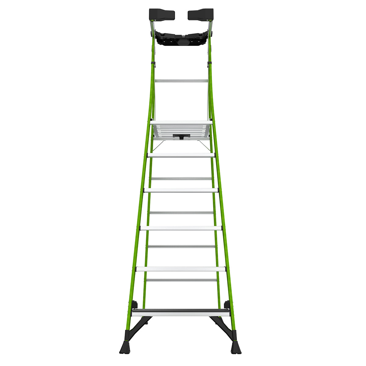 Escalera de Plataforma con Jaula de Seguridad 6' (1.83 m) Fibra de Vidrio Tipo IAA Fortress Little Giant 19306