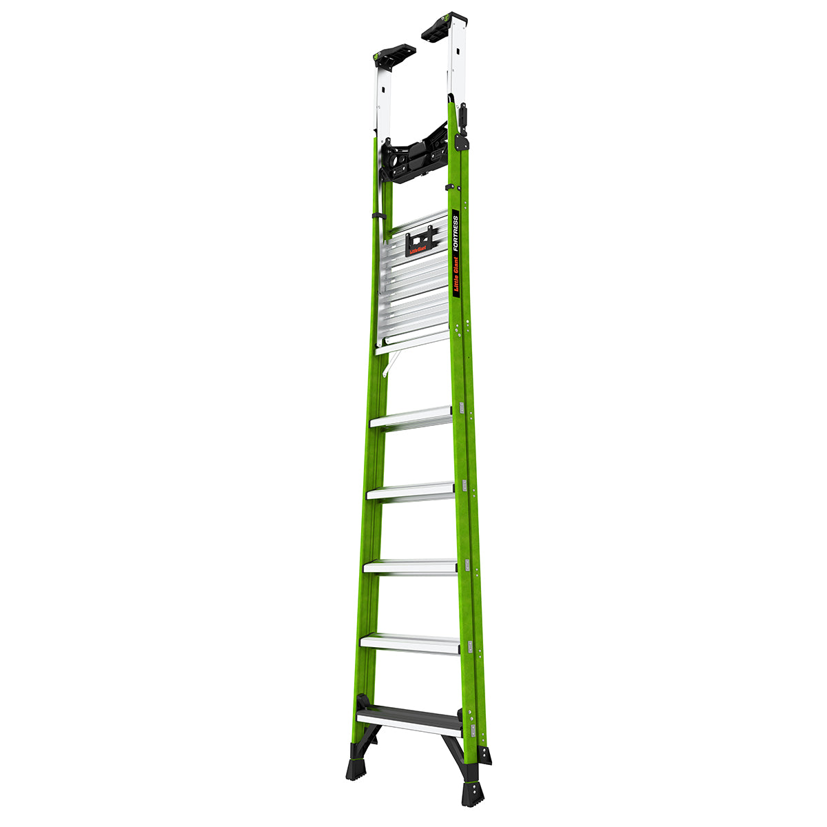 Escalera de Plataforma con Jaula de Seguridad 6' (1.83 m) Fibra de Vidrio Tipo IAA Fortress Little Giant 19306