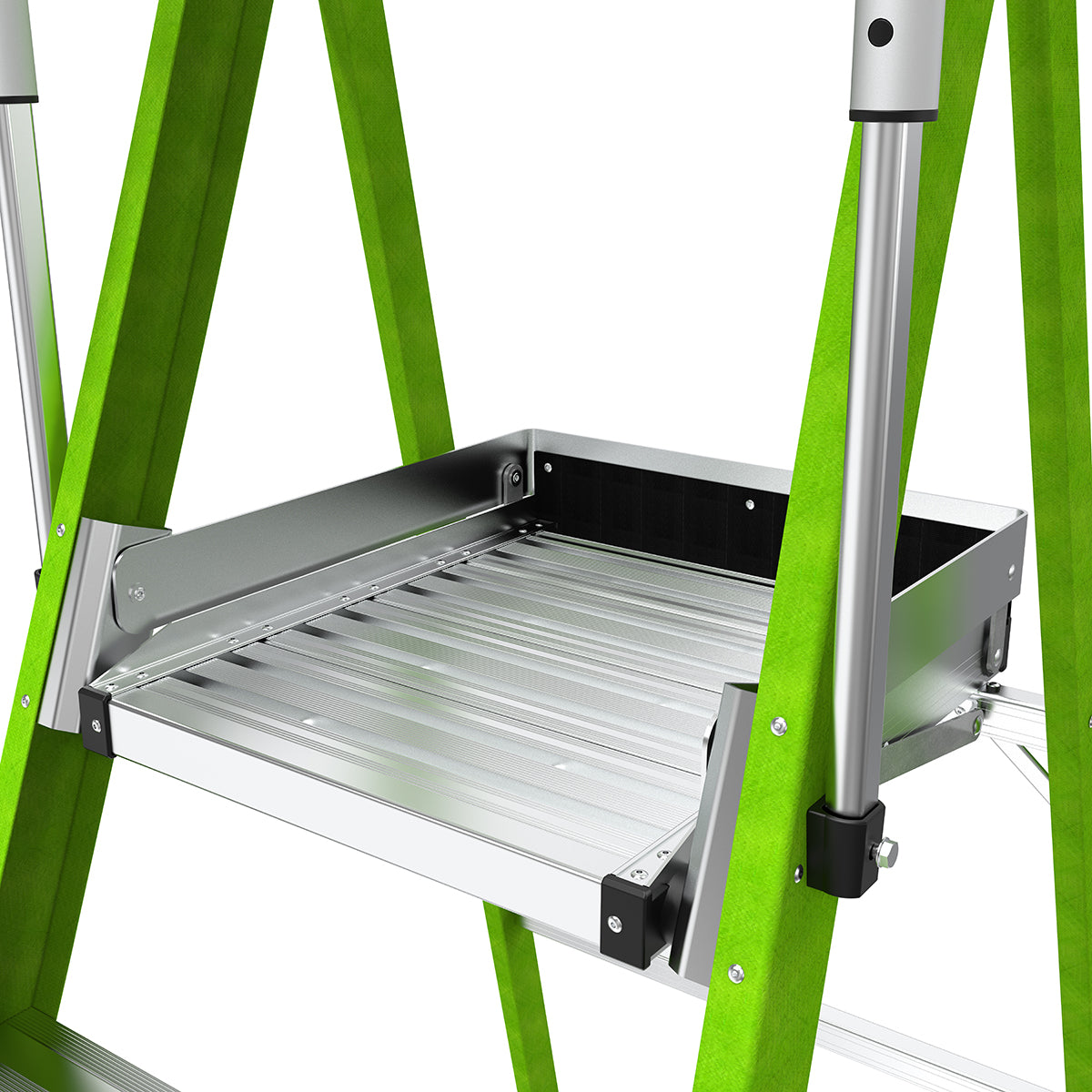 Escalera de Plataforma con Jaula de Seguridad 6' (1.83 m) Fibra de Vidrio Tipo IAA Safety Cage Little Giant 19706
