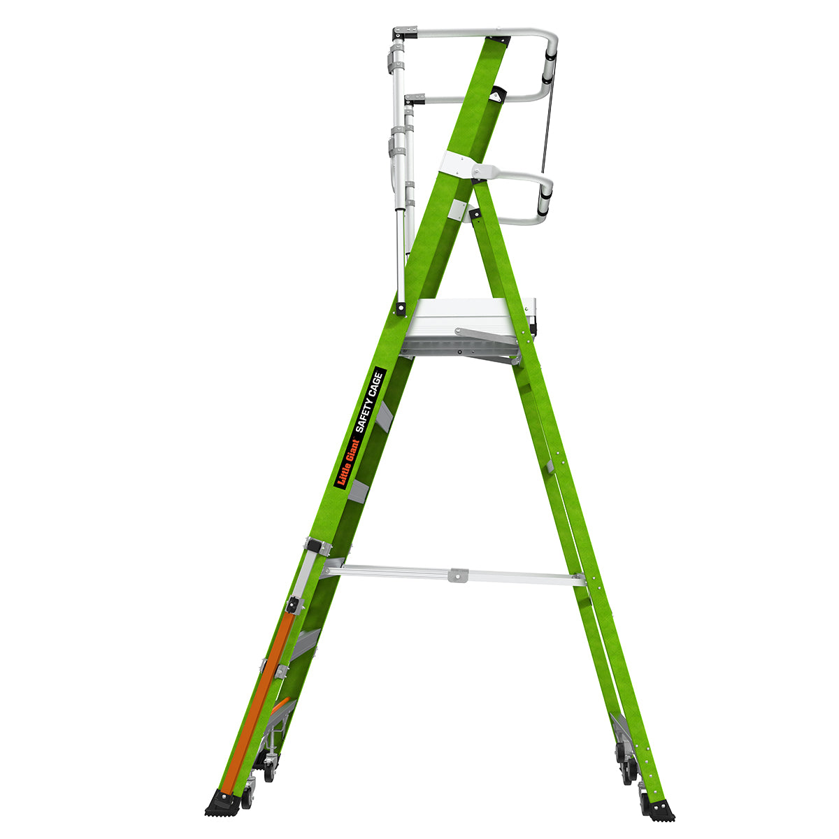 Escalera de Plataforma con Jaula de Seguridad 6' (1.83 m) Fibra de Vidrio Tipo IAA Safety Cage Little Giant 19706