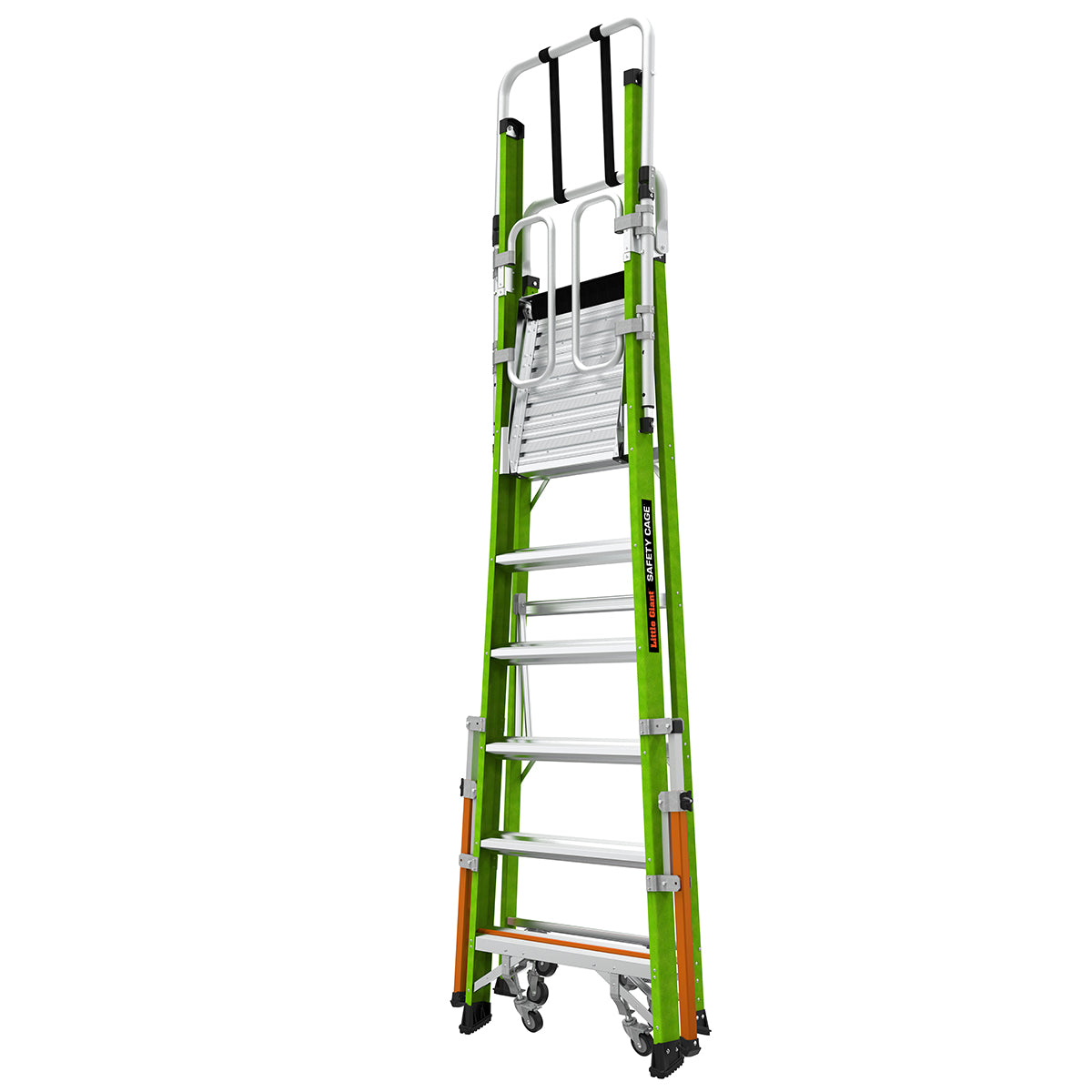 Escalera de Plataforma con Jaula de Seguridad 6' (1.83 m) Fibra de Vidrio Tipo IAA Safety Cage Little Giant 19706