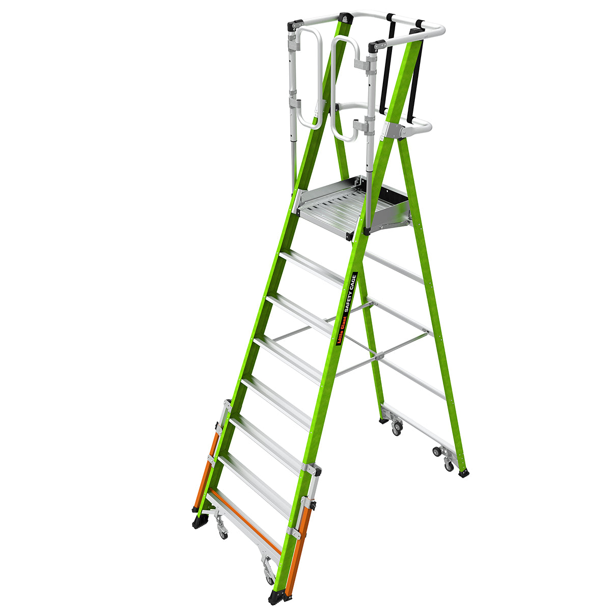 Escalera de Plataforma con Jaula de Seguridad 8' (2.41 m) Fibra de Vidrio Tipo IAA Safety Cage Little Giant 19708
