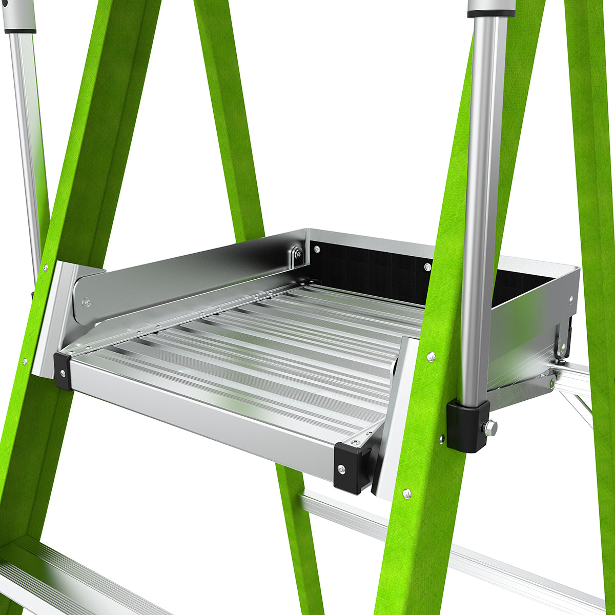 Escalera de Plataforma con Jaula de Seguridad 8' (2.41 m) Fibra de Vidrio Tipo IAA Safety Cage Little Giant 19708