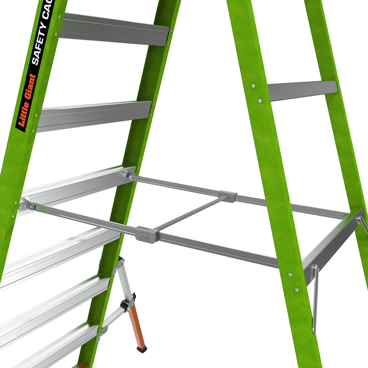 Escalera de Plataforma con Jaula de Seguridad 8' (2.41 m) Fibra de Vidrio Tipo IAA Safety Cage Little Giant 19708