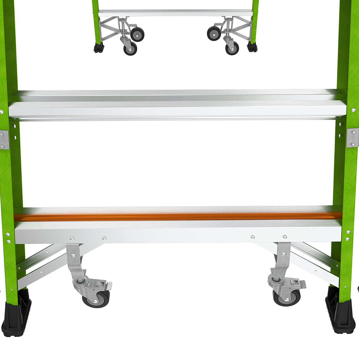 Escalera de Plataforma con Jaula de Seguridad 8' (2.41 m) Fibra de Vidrio Tipo IAA Safety Cage Little Giant 19708