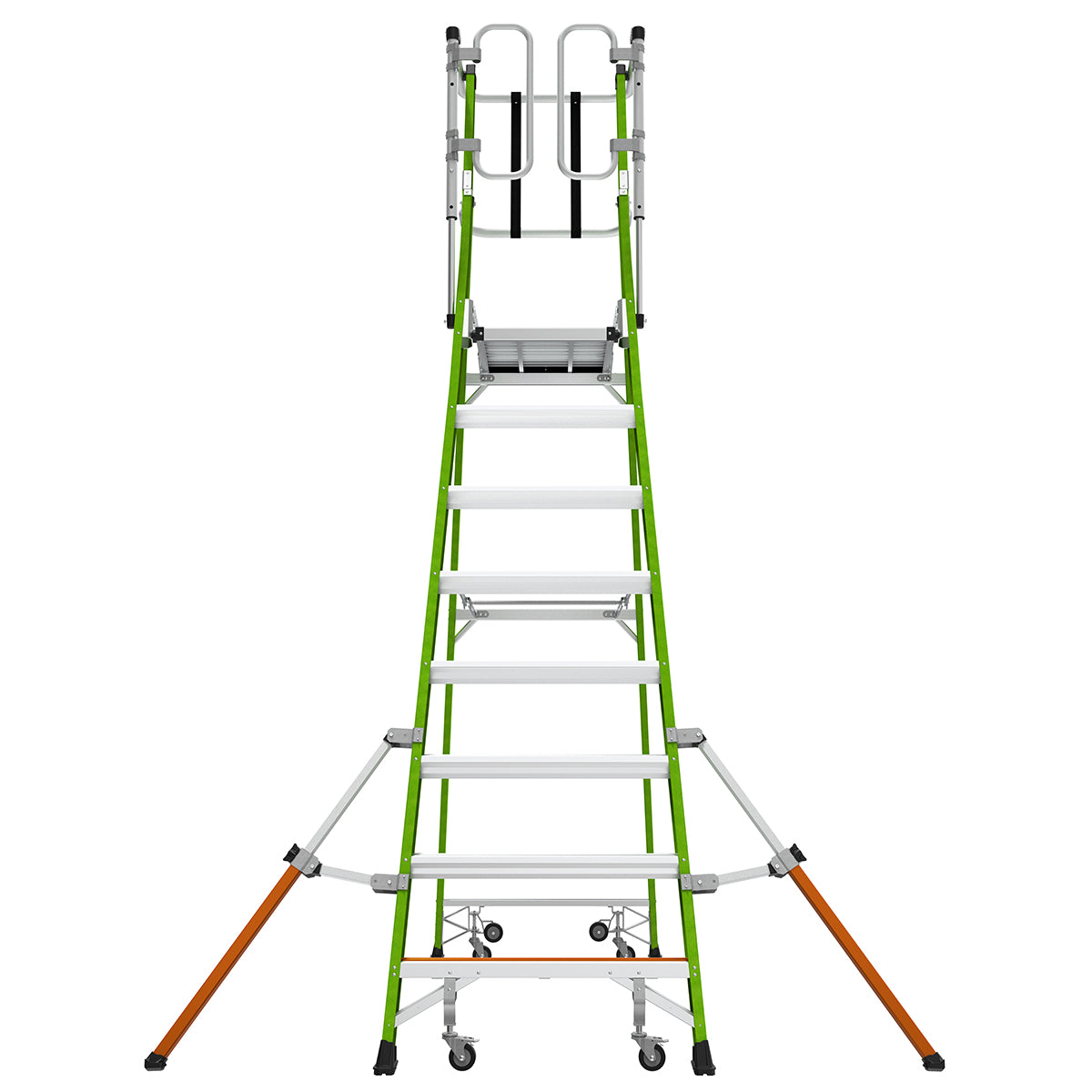 Escalera de Plataforma con Jaula de Seguridad 8' (2.41 m) Fibra de Vidrio Tipo IAA Safety Cage Little Giant 19708