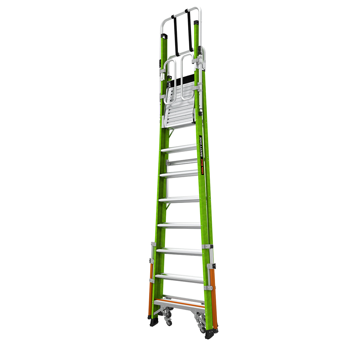Escalera de Plataforma con Jaula de Seguridad 8' (2.41 m) Fibra de Vidrio Tipo IAA Safety Cage Little Giant 19708