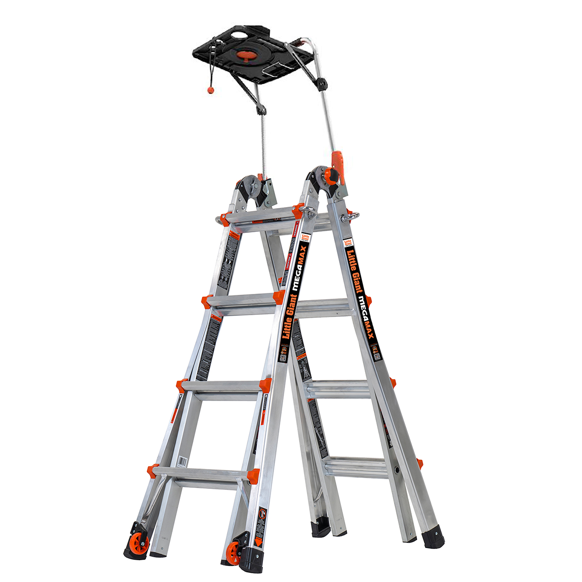Escalera de Aluminio Multiposición 17' con Airdeck Tipo IA Megamax Little Giant 14417-001 (Demo)