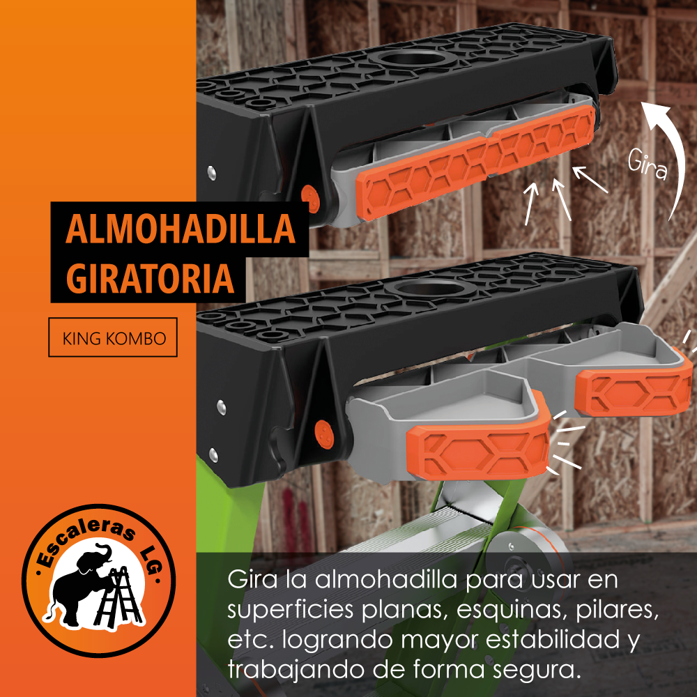 Escalera de Fibra de Vidrio Multiposición 6' Tipo IAA King Kombo Little Giant 13610-001 (Demo)