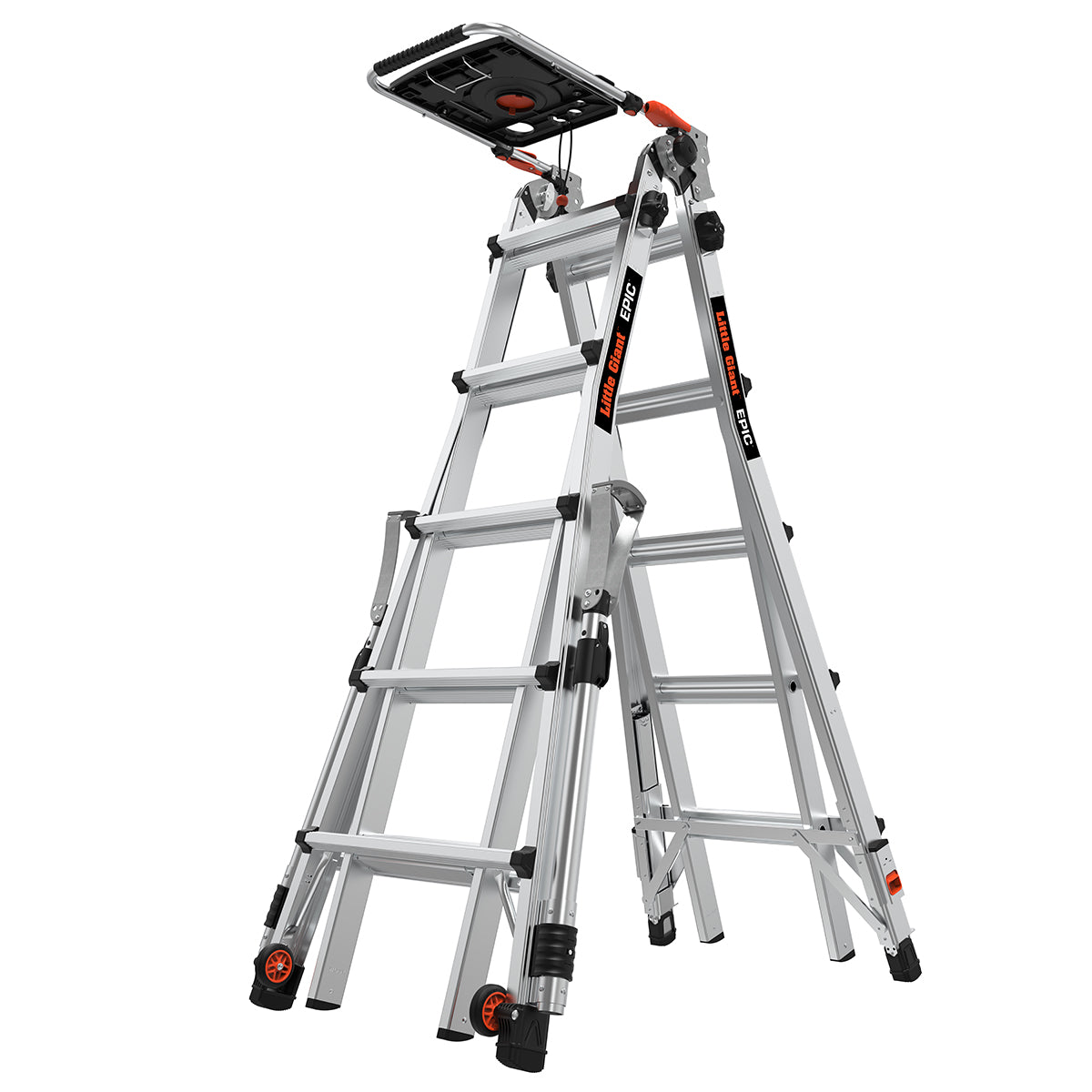 Escalera de Aluminio Multiposición 22' con Airdeck y Rieles Tipo IA Epic Little Giant 16822-818 (Demo)