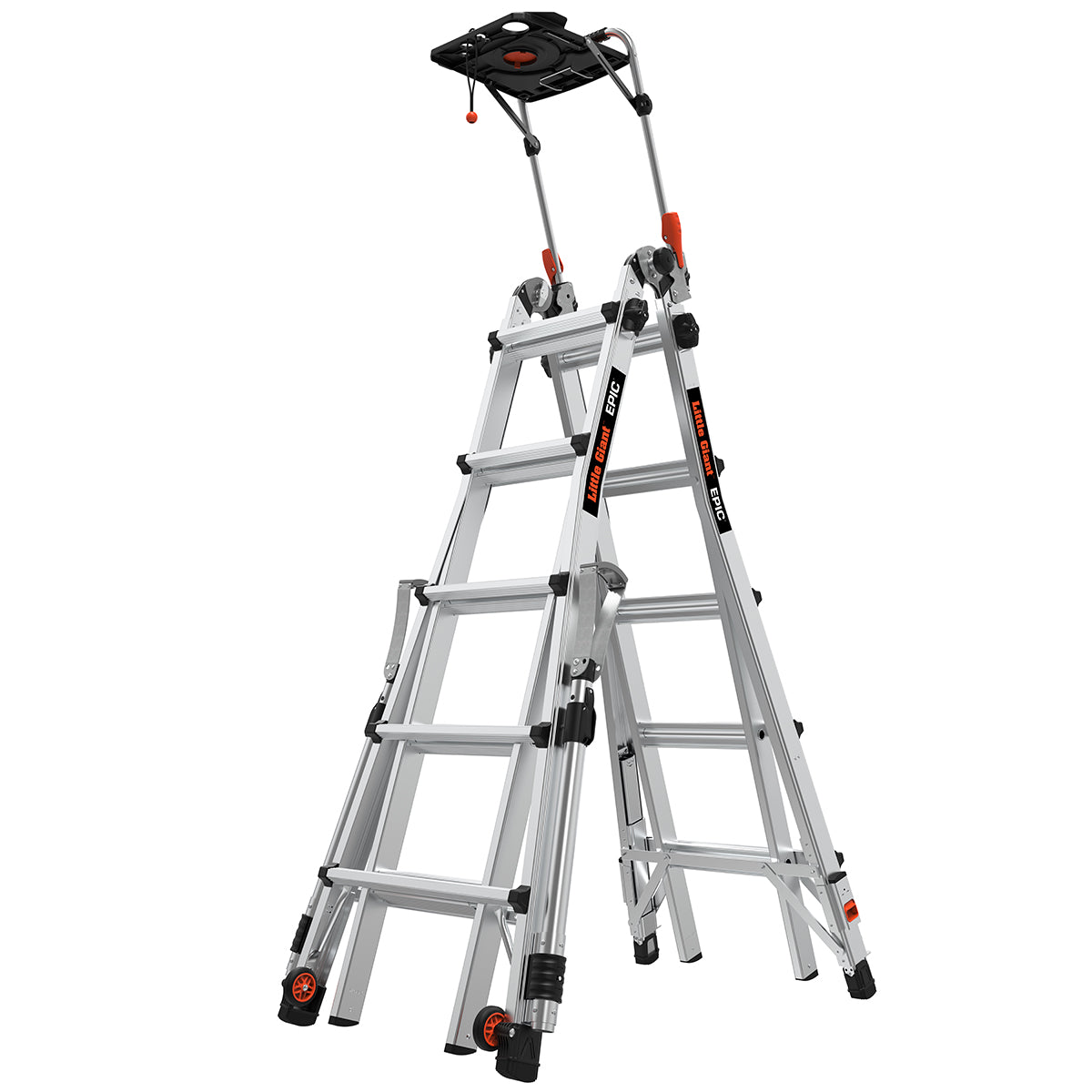 Escalera de Aluminio Multiposición 22' con Airdeck y Rieles Tipo IA Epic Little Giant 16822-818 (Demo)
