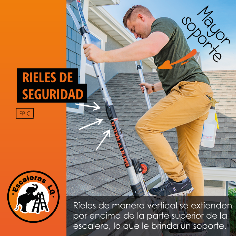 Escalera de Aluminio Multiposición 22' con Airdeck y Rieles Tipo IA Epic Little Giant 16822-818 (Demo)