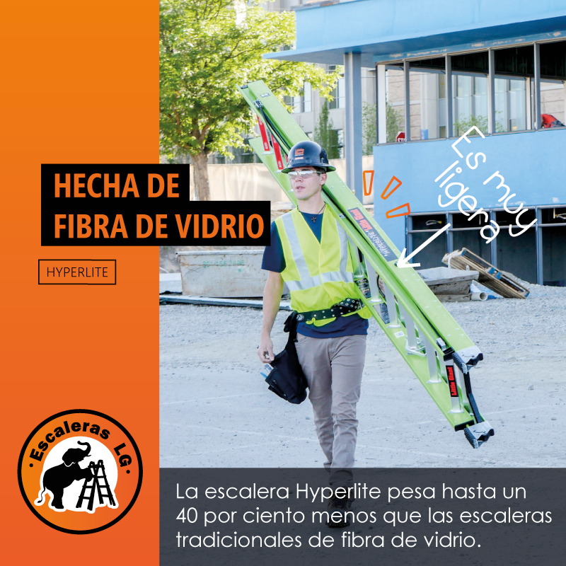 Escalera de Extension 24' (7.31 m) Hyperlite ANSI Tipo IA Fibra de Vidrio Little Giant 17724