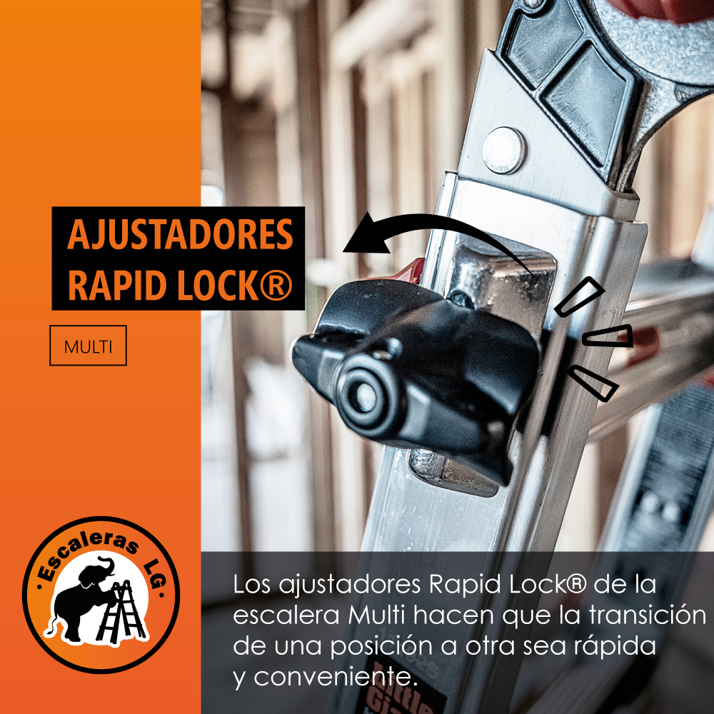 Escalera de Aluminio Multiposición 13’ Tipo IA Multi Little Giant 16513-002