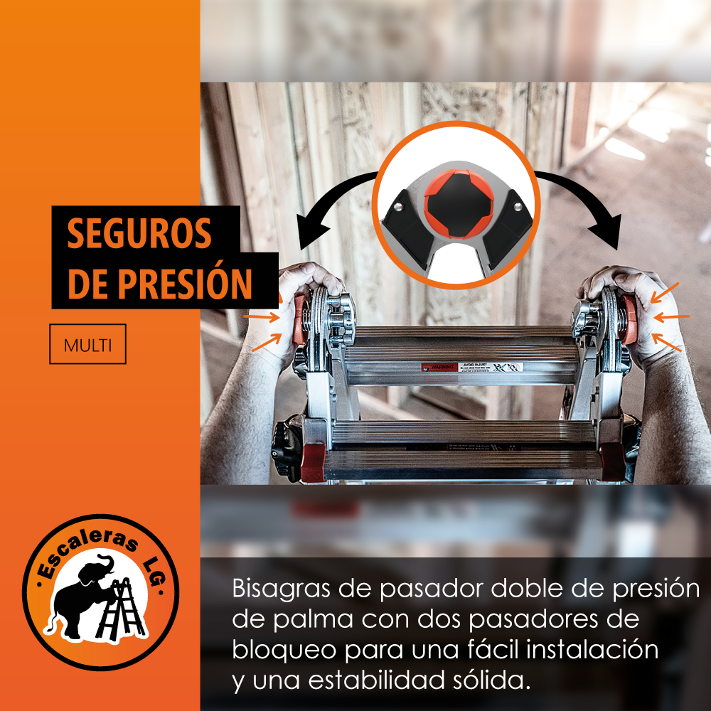 Escalera de Aluminio Multiposición 13’ Tipo IA Multi Little Giant 16513-002
