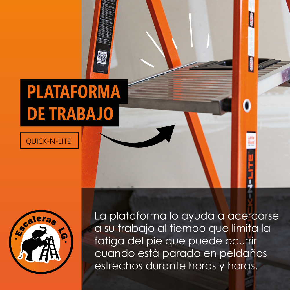 Escalera Fibra De Vidrio 5' (1.52 m) Quick-n-lite Little Giant 15355