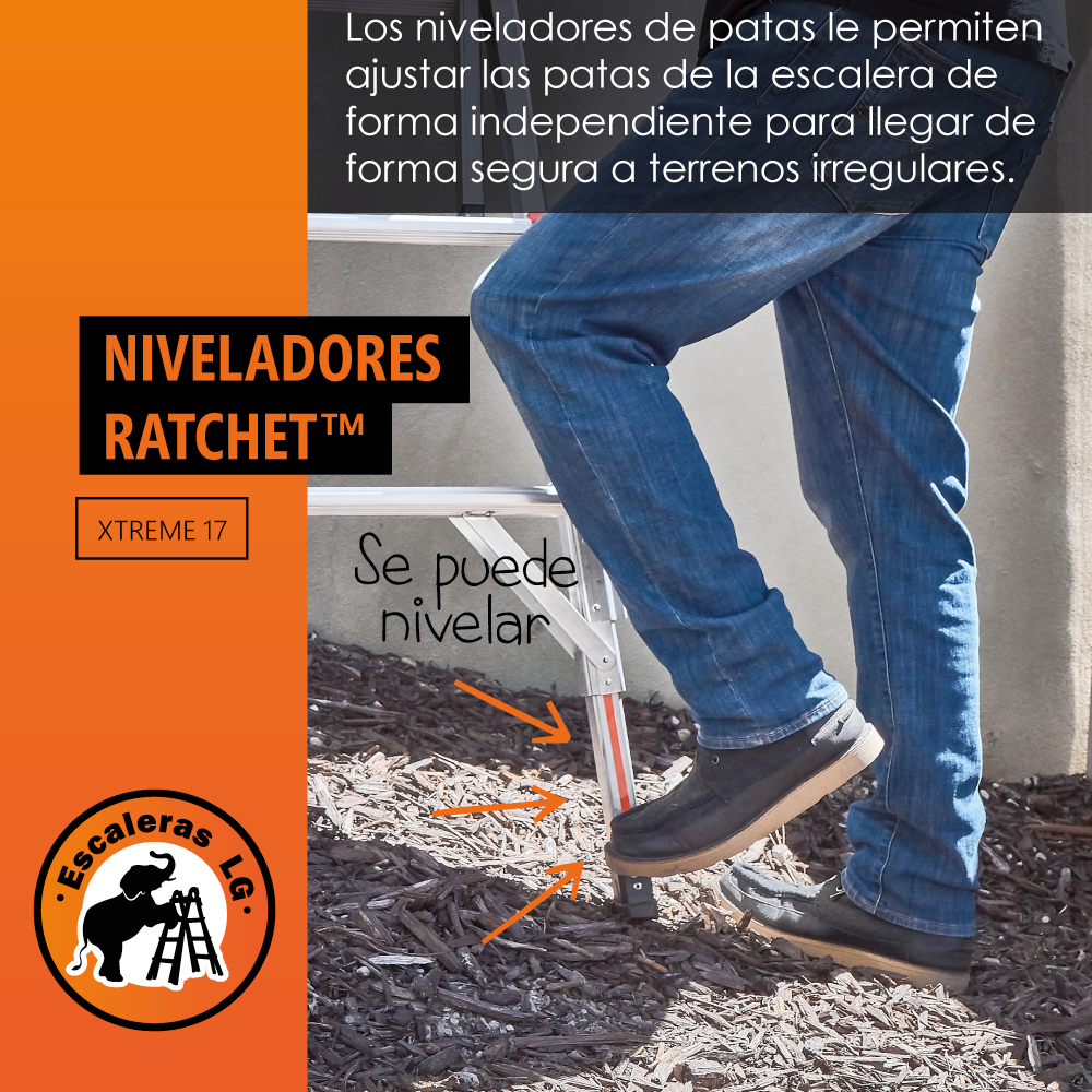 Escalera de Aluminio Multiposición 17' con Airdeck Tipo IA Xtreme Little Giant 12317-801D (Demo)