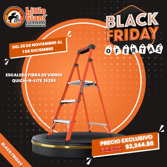 Escalera Fibra De Vidrio 5' (1.52 m) Quick-n-lite Little Giant 15355