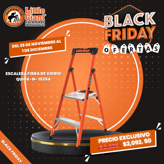 Escalera Fibra De Vidrio 4' (1.21 m) Quick-n-lite Little Giant 15354