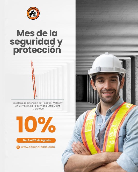 Escalera de Extensión 20' (6.09 m) Velocity ANSI Type IA Fibra de Vidrio Little Giant 17120-009