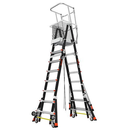 Escalera de Plataforma con Jaula de Seguridad 8' - 14' (2.44 m - 4.27 m) Fibra de Vidrio Tipo IAA Adjustable Safety Cage Little Giant 18515-817