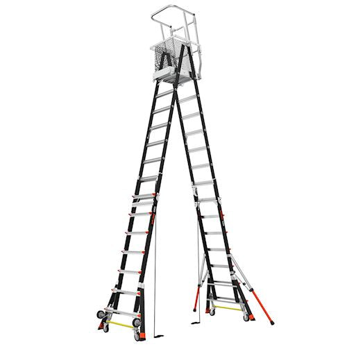 Escalera de Plataforma con Jaula de Seguridad 8' - 14' (2.44 m - 4.27 m) Fibra de Vidrio Tipo IAA Adjustable Safety Cage Little Giant 18515-817