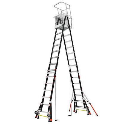 Escalera de Plataforma con Jaula de Seguridad 8' - 14' (2.44 m - 4.27 m) Fibra de Vidrio Tipo IAA Adjustable Safety Cage Little Giant 18515-817