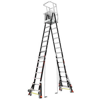 Escalera de Plataforma con Jaula de Seguridad 8' - 14' (2.44 m - 4.27 m) Fibra de Vidrio Tipo IAA Adjustable Safety Cage Little Giant 18515-817