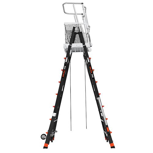 Escalera de Plataforma con Jaula de Seguridad 8' - 14' (2.44 m - 4.27 m) Fibra de Vidrio Tipo IAA Adjustable Safety Cage Little Giant 18515-817