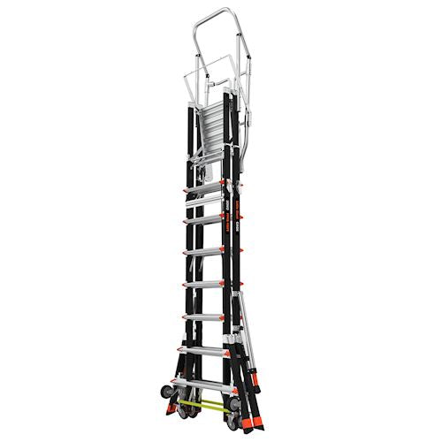 Escalera de Plataforma con Jaula de Seguridad 8' - 14' (2.44 m - 4.27 m) Fibra de Vidrio Tipo IAA Adjustable Safety Cage Little Giant 18515-817