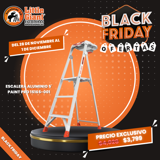 Escalera Aluminio 5' (1.52 m) Tipo IAA Paint Pro Little Giant 15165-001
