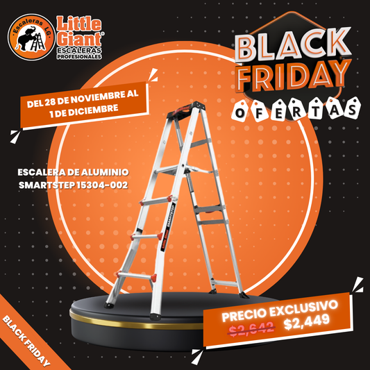 Escalera de Aluminio 4' (1.22 m) - 6' (1.83 m) Tipo IA SmartStep Little Giant 15304-002