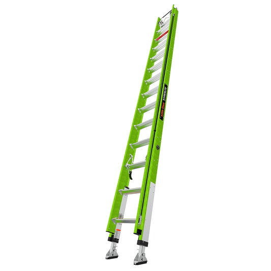 Escalera de Extension 28' (8.53 m) Hyperlite ANSI Tipo IA  Fibra de Vidrio Little Giant 17928-246/17528-264 Con Niveladores y Reposa Poste