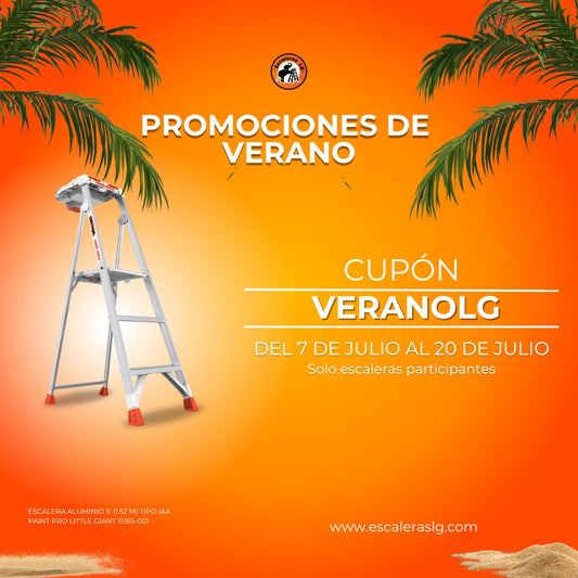 Escalera Aluminio 5' (1.52 m) Tipo IAA Paint Pro Little Giant 15165-001