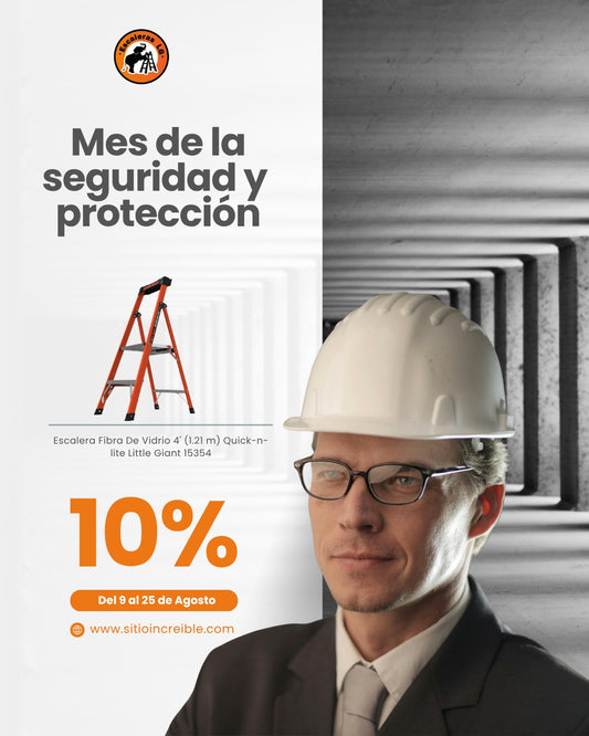 Escalera Fibra De Vidrio 4' (1.21 m) Quick-n-lite Little Giant 15354