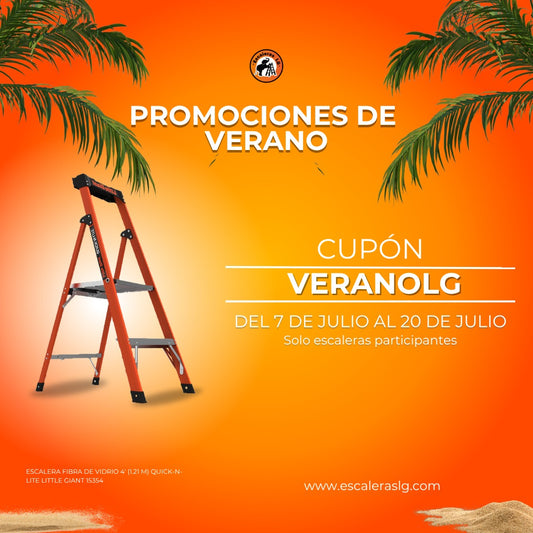 Escalera Fibra De Vidrio 4' (1.21 m) Quick-n-lite Little Giant 15354