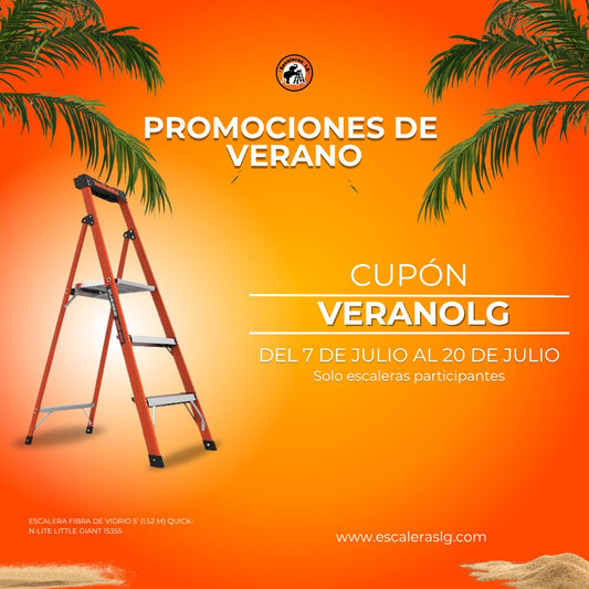 Escalera Fibra De Vidrio 5' (1.52 m) Quick-n-lite Little Giant 15355