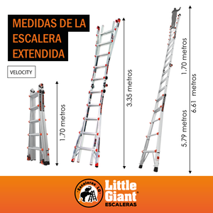 Escalera de Aluminio Multiposición 22' Tipo IA Leveler Little Giant 16522-803 (Demo)