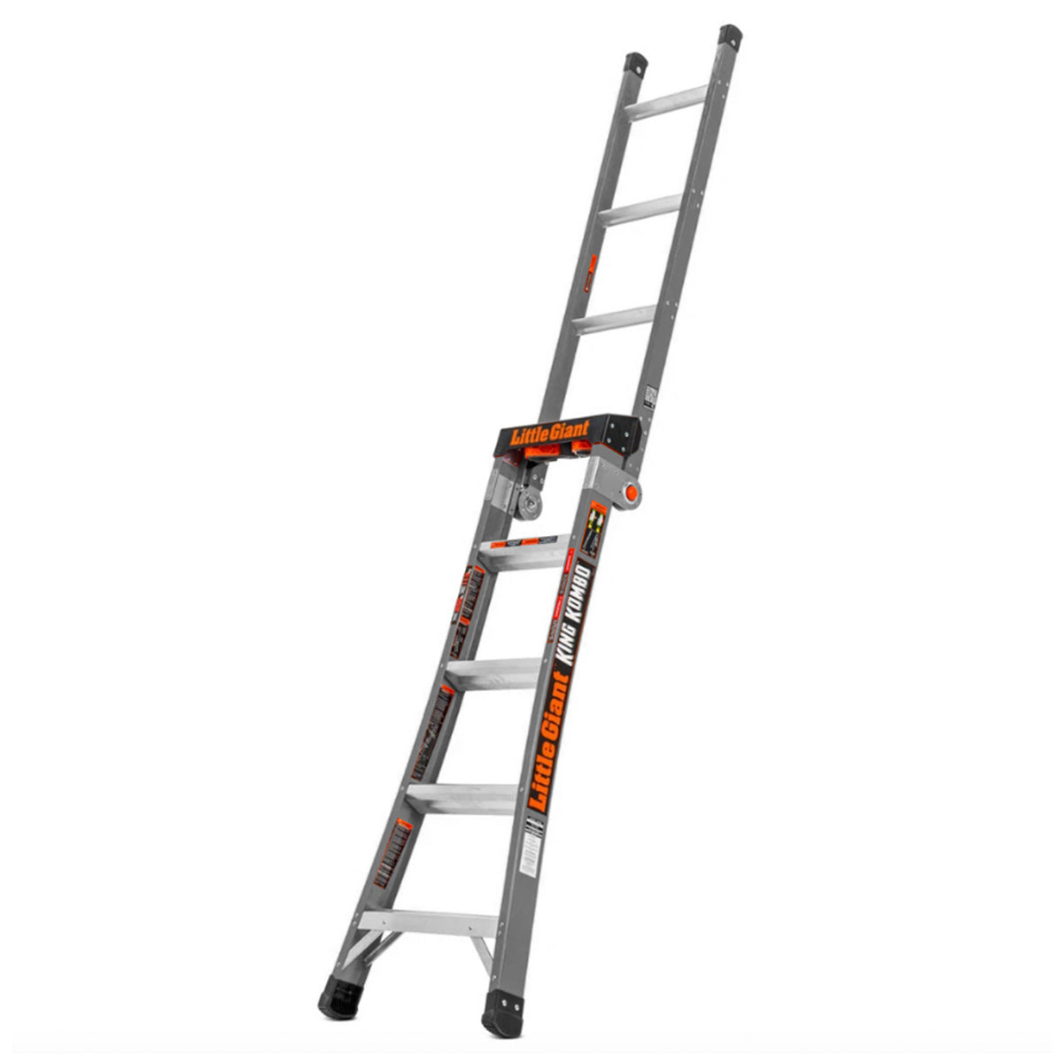 Escalera de Fibra de Vidrio Multiposición 5' Tipo I con Quad Pod King Kombo Little Giant 13480G-001