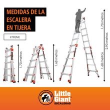 Cargar imagen en el visor de la galería, Escalera de Aluminio Multiposición 22&#39; con Airdeck Tipo IA Xtreme Little Giant 12822-828 (Demo)
