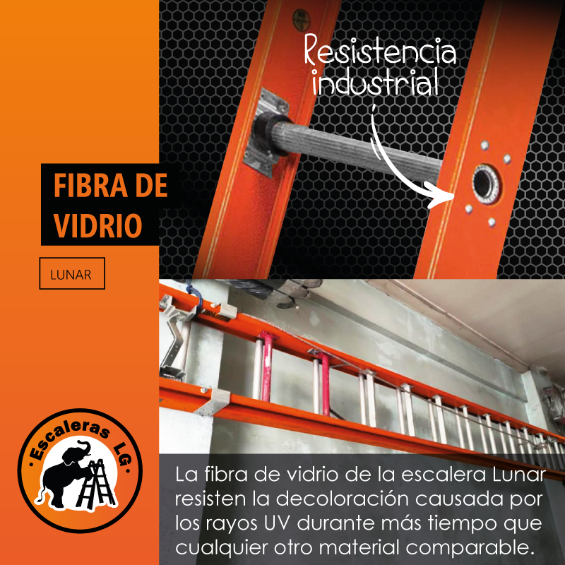 Escalera de Extensión 28' Lunar ANSI Type IAA - 375 lb Fibra de Vidrio Little Giant 15628